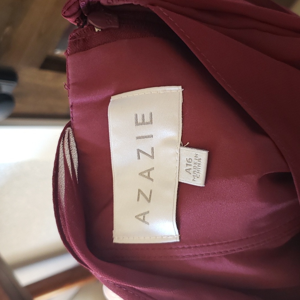 Azazie Ginger Bridesmaids Dress in Cabernet - Picture 14 of 17
